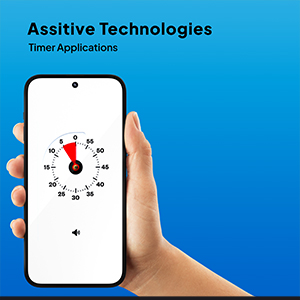 a hand holding a mobile phone running a timer app.
