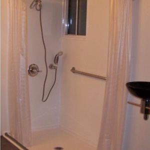 photo of Roll in shower with grab bar